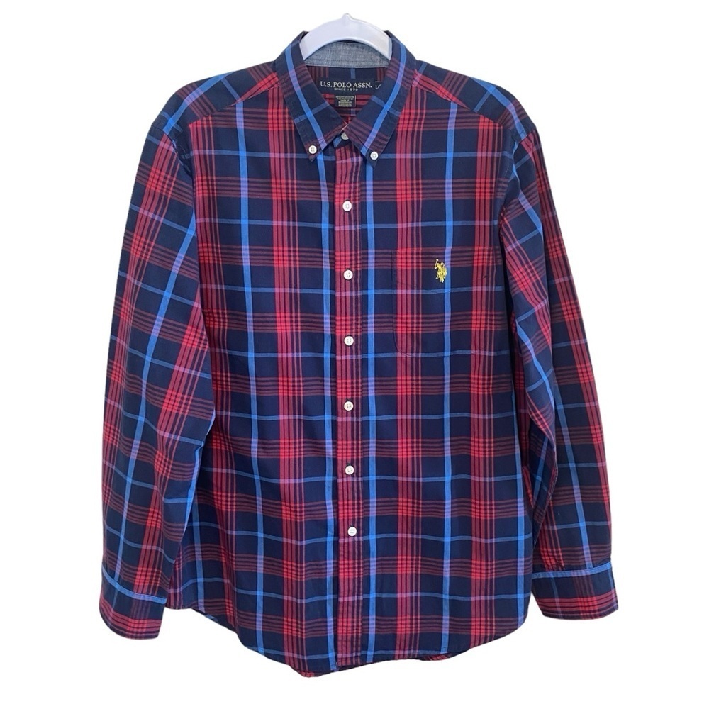 US Polo Association Plaid Cotton Button Down - Size Large
